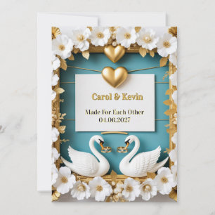 Swan Wedding Frame For Luxury Wedding Decor ✨ Save The Date