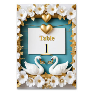 Swan Wedding Frame For Luxury Wedding Decor ✨ Table Number