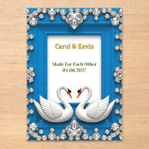 Swan Wedding Frame Luxury Wedding Decor ✨ Acrylic Invitations