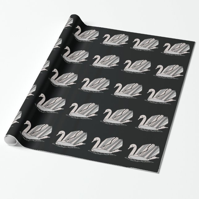 Swan Wrapping Paper (Unrolled)
