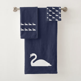 Swane BathOcean Blue & white towel set