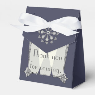 Swanky Art Deco in Blue Favour Box