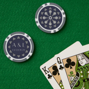 Swanky Art Deco in Blue Poker Chips