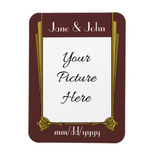 Swanky Art Deco in Red Save-the-Date Magnet