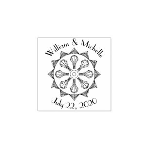 Swanky Art Deco Wooden Announcement Stamp