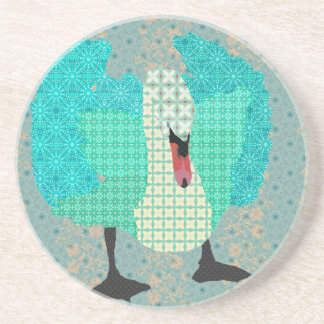 Swanky Swan II Blue Coaster