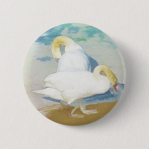 SWANS 6 CM ROUND BADGE