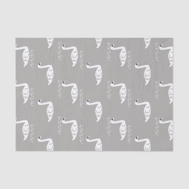 Swans and Waves Tissue Paper (Front)
