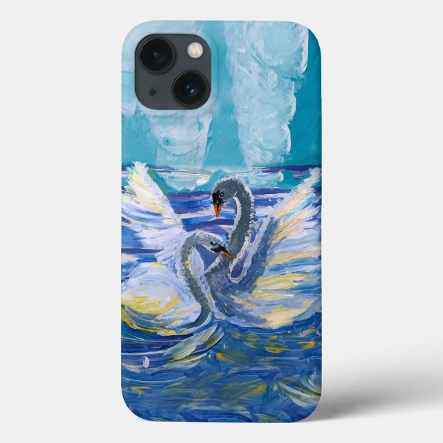Swans "Art by Kids" Case-Mate iPhone Case (Back)