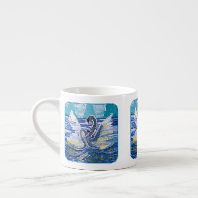 Swans "Art by Kids" Espresso Cup (Left)