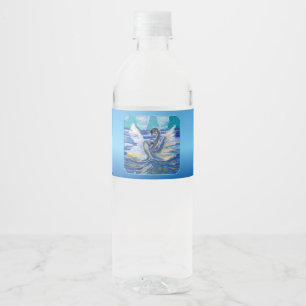 Swans "Art by Kids" Water Bottle Label