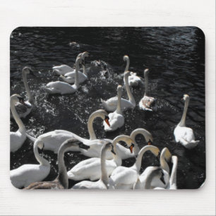 Swans away mouse pad