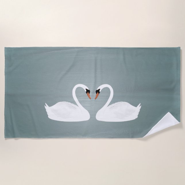 Swans Beach Towel (Front)
