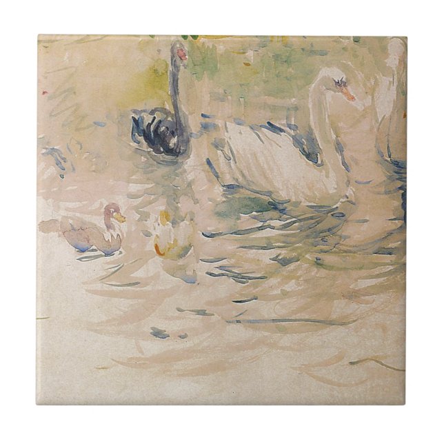 Swans by Berthe Morisot Tile (Front)