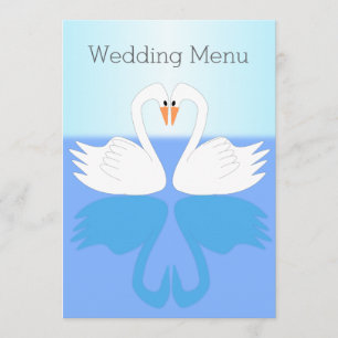 Swans Design Wedding Menu