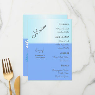 Swans Design Wedding Menu