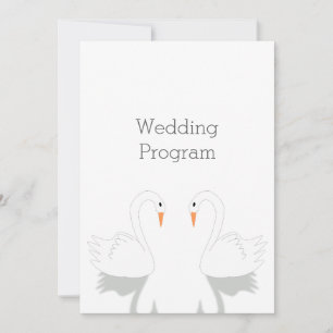 Swans Design Wedding Program