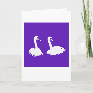 Swans graphic art card