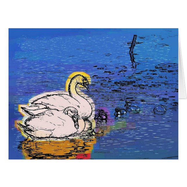 SWANS GREETINGS CARD (Front Horizontal)