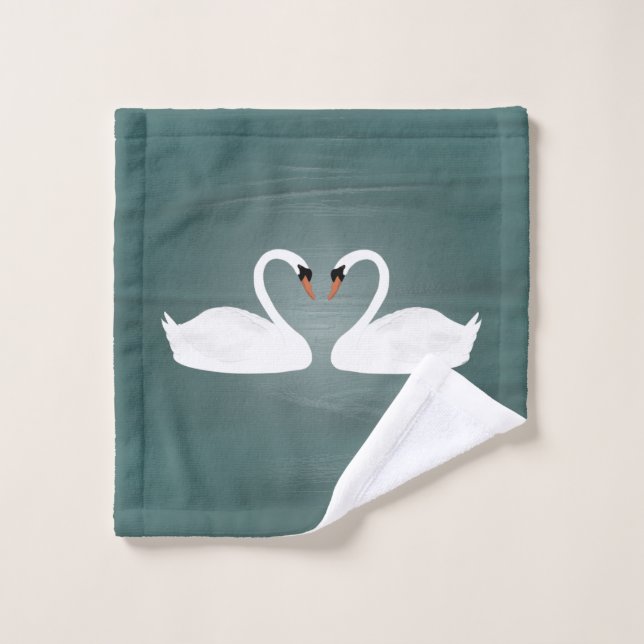 Swans Hand Towel (Wash Cloth)