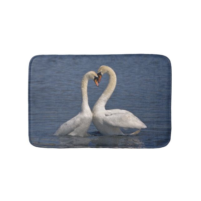 Swans in Love Bath Mat (Front)