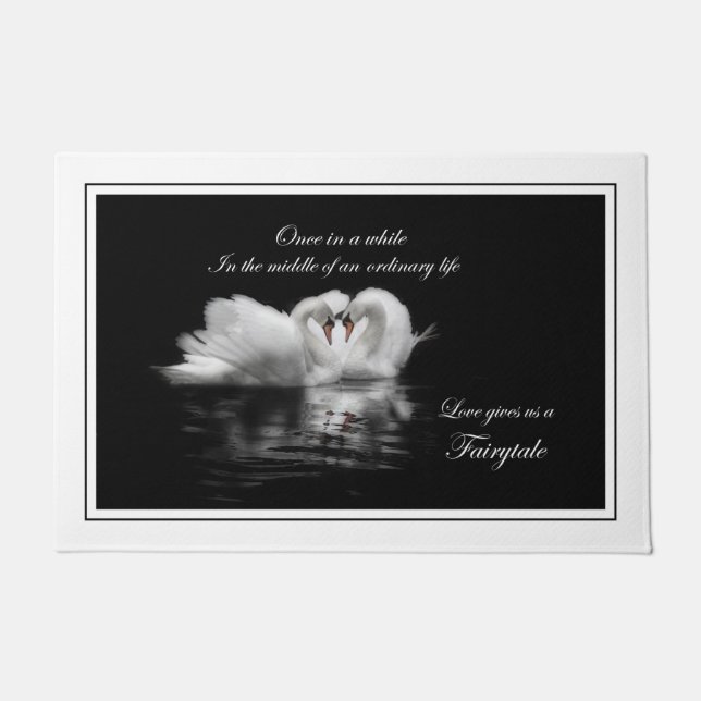 Swans in love doormat (Front)