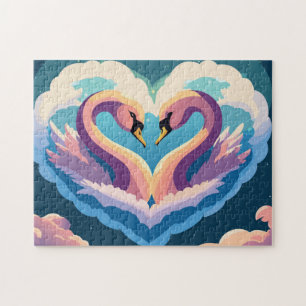 Swans In Love Jigsaw Puzzle