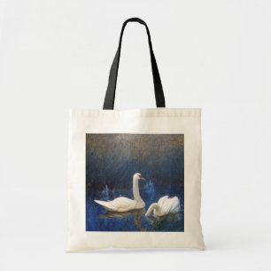 Swans in Reeds, Bruno Liljefors Tote Bag