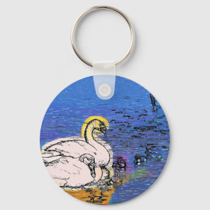 SWANS KEY RING