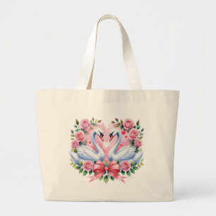 Swans large tote bag