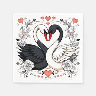 Swans Luxury Wedding Table Setting Napkin