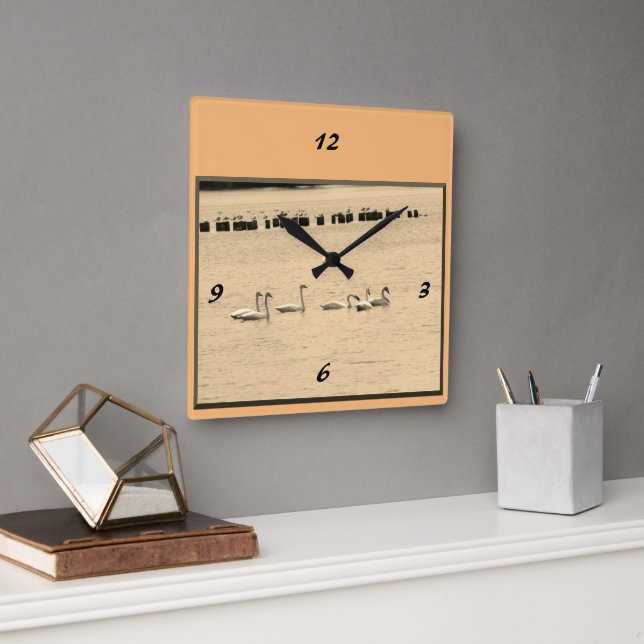 Swans n Seagulls Wall Clock (Office)