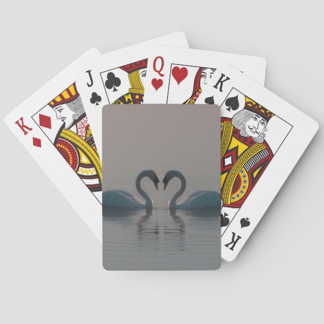  Swans on Lake Playing Cards (Back)