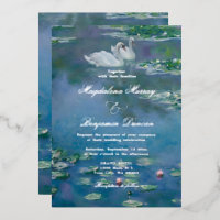 Swans Pond Monet Inspired Water Lilies Art Wedding