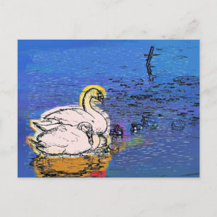 SWANS POSTCARD