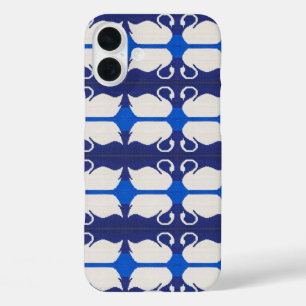 Swans Reflections in Lake Artisan Crochet Print    iPhone 16 Plus Case