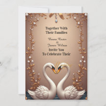 💐 Swans Rose Gold Wedding Decor 🌷
