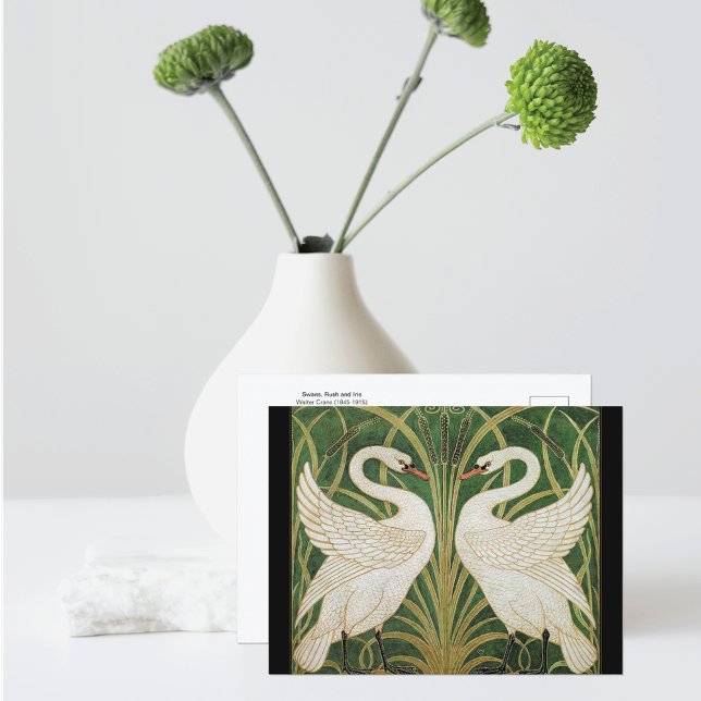 Swans Rush Iris Walter Crane Postcard (Creator Uploaded)