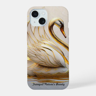"Swan's Serene Escape" iPhone 15 Case