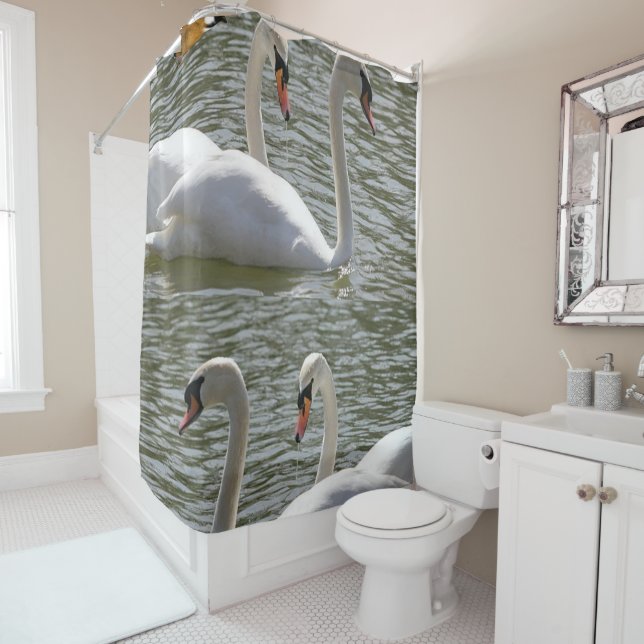 Swans shower curtain (In Situ)