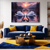 Swans under the Moon of Love