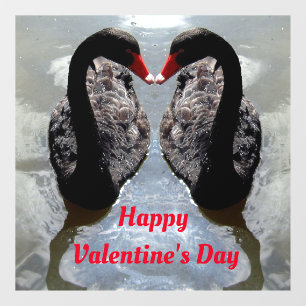 Swans Valentine Day Window Cling
