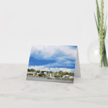 Swansboro Waterfront, 4" x 5.6" Folded Note Card