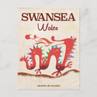 Swansea Wales Dragon poster