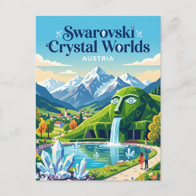 Swarovski Crystal Worlds Austria Postcard (Front)