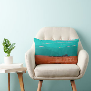 Swartland Fields Mountains View South Africa ZA Lumbar Cushion