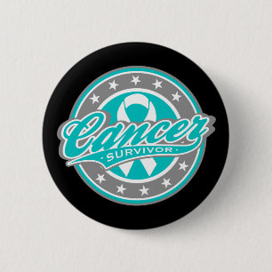 Swash Logo Cervical Cancer Survivor 6 Cm Round Badge