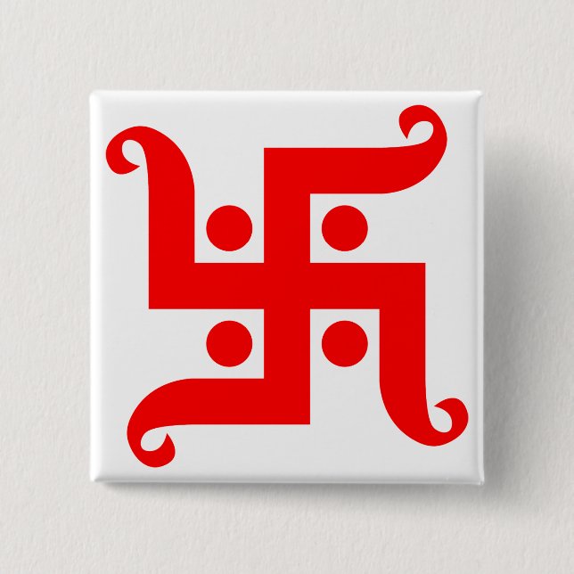 swastika 15 cm square badge (Front)
