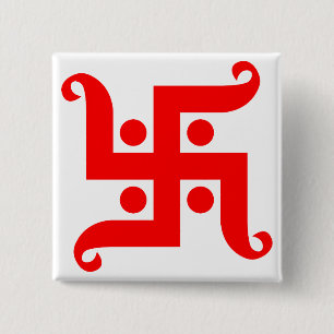 swastika 15 cm square badge