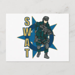 SWAT Officer Postcard